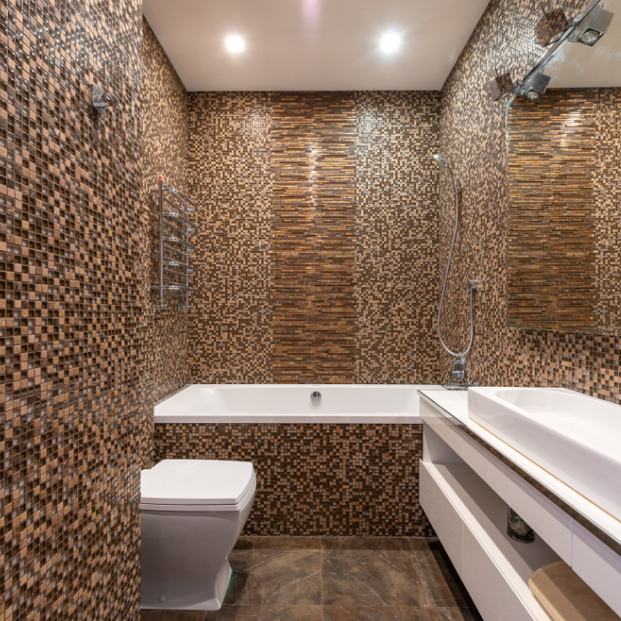 Mosaique salle de bain à Hyères